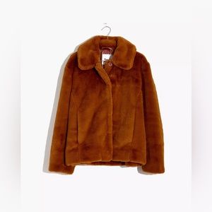 Madewell Faux-Fur Crop Coat